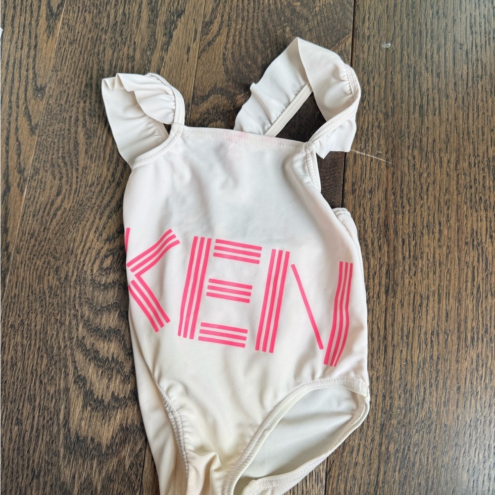 Kenzo Cream and Pink Striped Swimwear 18-24 months 2T toddler baby girl designer